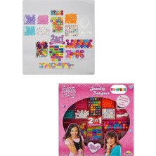 Toyfest El Işi Bileklik Takı Aksesuar Yapma Seti - 2 In 1 Harfli Boncuk Hobi Seti