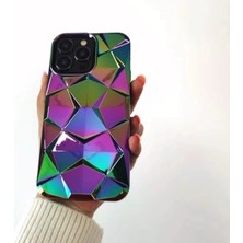 Trendtech iPhone Uyumlu Elite Baklava Dilimli Hologram Kılıf, Silikon Kılıf