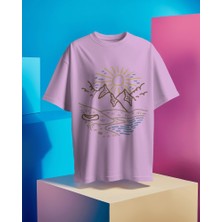 Helios Haute Majestic Peaks Tasarım Relaxed Fit Erkek Önü Baskılı Tişört