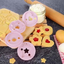 Toyfest Kurabiye Kalıbı 4 Lü Set - Lila Renk 75 mm