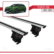 RE&AR Tuning Peugeot 308 2021 ve Sonrası ile Uyumlu Ace-4 Ara Atkı Tavan Barı Gri 2 Adet