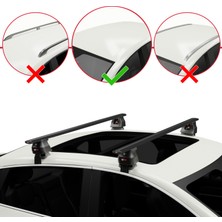 RE&AR Tuning Citroen C1 2005-2014 Arası ile Uyumlu Ace-4 Ara Atkı Tavan Barı Siyah 2 Adet