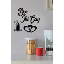 Ensa Design Bize Iki Çay Ahşap Mutfak Dekoru - Mutfak Konsepti - 35X45CM