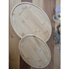 Tbee Design Bambu 2'li Oval Ayaklı Sunum Tahtası