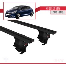 RE&AR Tuning Peugeot 208 2012-2015 Arası ile Uyumlu Ace-4 Ara Atkı Tavan Barı Siyah 2 Adet