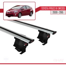 RE&AR Tuning Toyota Prius Iıı (XW30) 2009-2015 Arası ile Uyumlu Ace-4 Ara Atkı Tavan Barı Gri 2 Adet