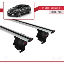 RE&AR Tuning Renault Megane Iıı 2008-2016 Arası ile Uyumlu Ace-4 Ara Atkı Tavan Barı Gri 2 Adet