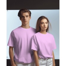Helios Haute Unisex Pamuklu Likralı Bisiklet Yaka Relaxed Fit Basic Tişört Düz