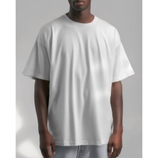 Helios Haute Unisex Pamuklu Likralı Bisiklet Yaka Relaxed Fit Basic Tişört Düz