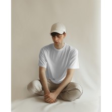 Helios Haute Unisex Pamuklu Likralı Bisiklet Yaka Relaxed Fit Basic Tişört Düz