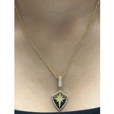 Güler Kuyumculuk 14 Ayar Altın Kutup Yıldız Kolye Uçlu Gurmet Zincir