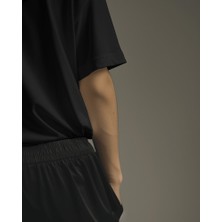 Helios Haute Unisex Pamuklu Likralı Bisiklet Yaka Relaxed Fit Basic Tişört Düz