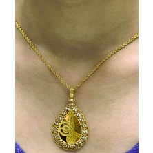 Güler Kuyumculuk Altın Tuğra Kolye Uçlu Halat Zincir