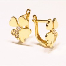 Güler Kuyumculuk Altın Yonca Model J Küpe