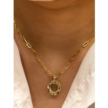 Güler Kuyumculuk Altın 3 Boyutlu O Harfli Ataç Zincir