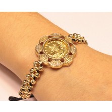 Güler Kuyumculuk Yarım Reşat Baskı Altınlı Bileklik