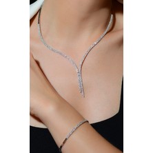 Güler Kuyumculuk Altın Suyolu Taşlı Set