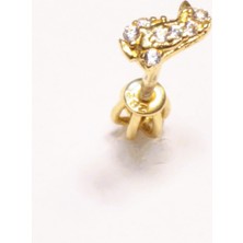 Güler Kuyumculuk 14 Ayar Altın Piercing Tragus Küpe