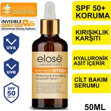 Elose Spf 50+  Leke Karşıtı Güneş Koruma Serumu 50ML.