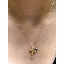 Güler Kuyumculuk Altın 3 Boyutlu T Harfli Aynalı Zincir