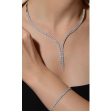 Güler Kuyumculuk Altın Suyolu Taşlı Set