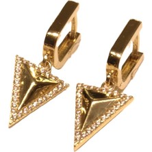 Güler Kuyumculuk 14 Ayar Altın Taşlı Halka Küpe