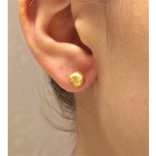 Güler Kuyumculuk Altın Vidalı Top Küpe