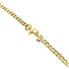 Güler Kuyumculuk Altın P Harfli Gurmet Bileklik-Künye