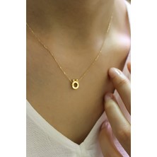 Güler Kuyumculuk Altın 3 Boyutlu Ö Harfi ve Zinciri