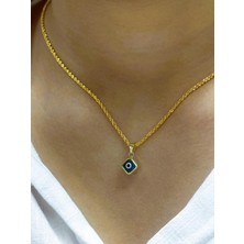 Güler Kuyumculuk 14 Ayar Altın Nazar Boncuklu Halat Zincir