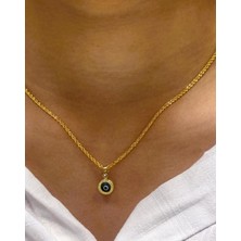 Güler Kuyumculuk 14 Ayar Altın Nazar Boncuklu Halat Zincir