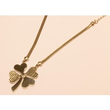 Güler Kuyumculuk Altın Yonca Figürlü Italyan Ezme Zincir