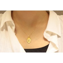 Güler Kuyumculuk 14 Ayar Altın Aynalı Zincirli H Harfi