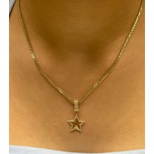 Güler Kuyumculuk Altın Yıldız Kolye Uçlu Zincir