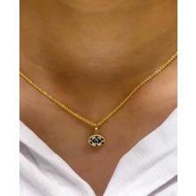 Güler Kuyumculuk 14 Ayar Altın Nazar Boncuklu Halat Zincir