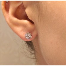 Güler Kuyumculuk Altın Vidalı Baget Taşlı Küpe