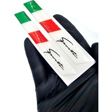 BS.Elektronik  Italya Çamurluk Logosu Uyumlu Damla Sticker - Italya Sports Sticker Damla