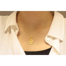 Güler Kuyumculuk 14 Ayar Altın Aynalı Zincirli D Harfi