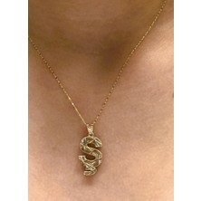 Güler Kuyumculuk Altın 3 Boyutlu Ş Harfli Aynalı Zincir