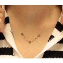 Güler Kuyumculuk 14 Ayar Altın Kalp Figürlü Hayalet Kolye