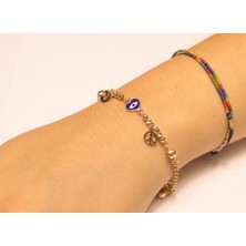 Güler Kuyumculuk Altın Dorika Toplu Nazar Göz Bileklik