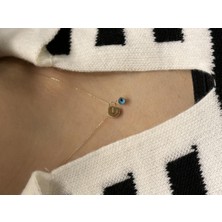 Güler Kuyumculuk Altın Nazar Boncuklu G Harfli Zincir