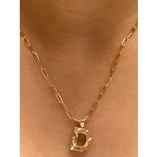 Güler Kuyumculuk Altın 3 Boyutlu D Harfli Ataç Zincir