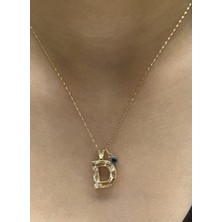 Güler Kuyumculuk Altın 3 Boyutlu D Harfli Aynalı Zincir