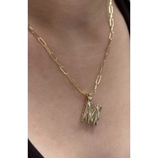 Güler Kuyumculuk Altın 3 Boyutlu M Harfli Ataç Zincir