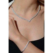 Güler Kuyumculuk Altın Suyolu Taşlı Set