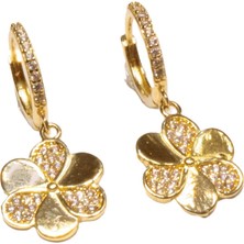 Güler Kuyumculuk 14 Ayar Altın Yonca Model Halka Küpe