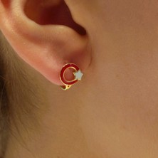 Güler Kuyumculuk Altın Ay Yıldız Çocuk Küpesi