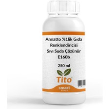 Tito Annatto %1lik Gıda Renklendiricisi Sıvı Suda Çözünür E160B 250 ml