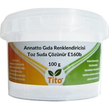 Tito Annatto Gıda Renklendiricisi Toz Suda Çözünür E160B 100 G